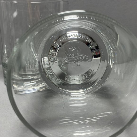 Crown Royal Embossed Logo 4 Rock Whiskey Cocktail Glass 75 Years Italy 8oz - Picture 4 of 7